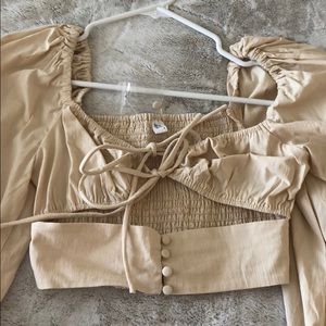 Tan crop top